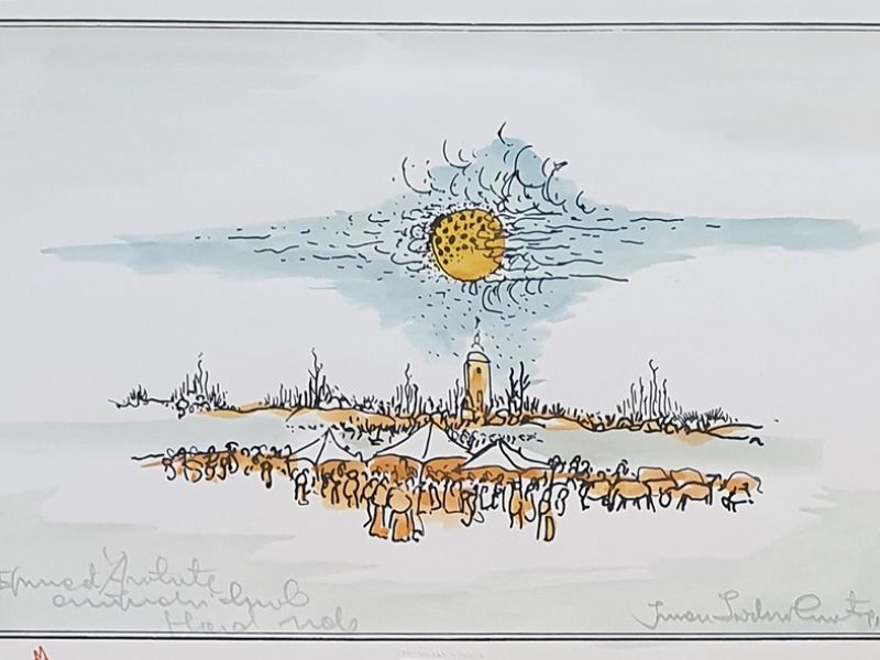 Sun over procession