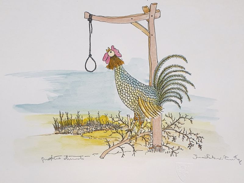 Rooster under the gallows II