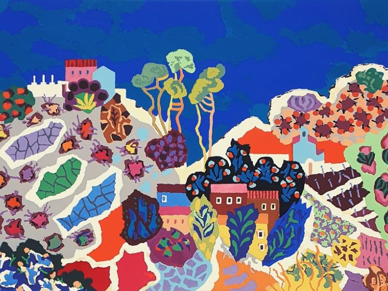Sea landscape - Orange trees G