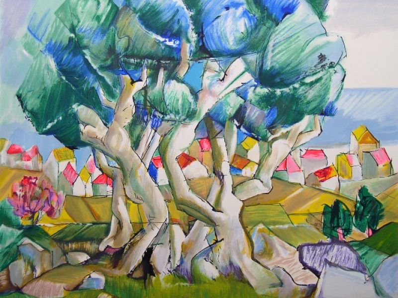 Veža G 37 - City through olive trees
